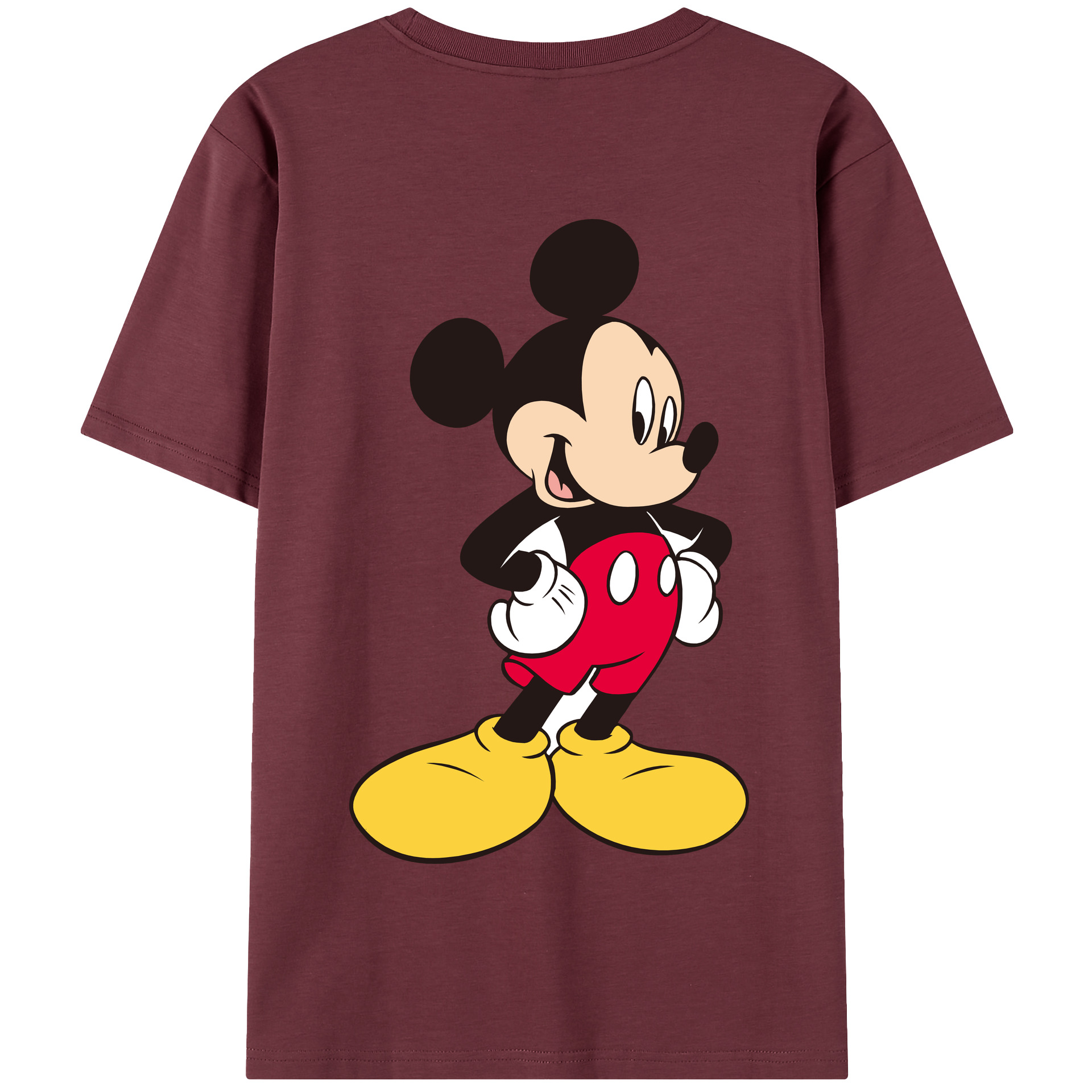 （画像用） ミッキーマウス Mickey Mouse 綿100％半袖Tシャツ（背面プリント）